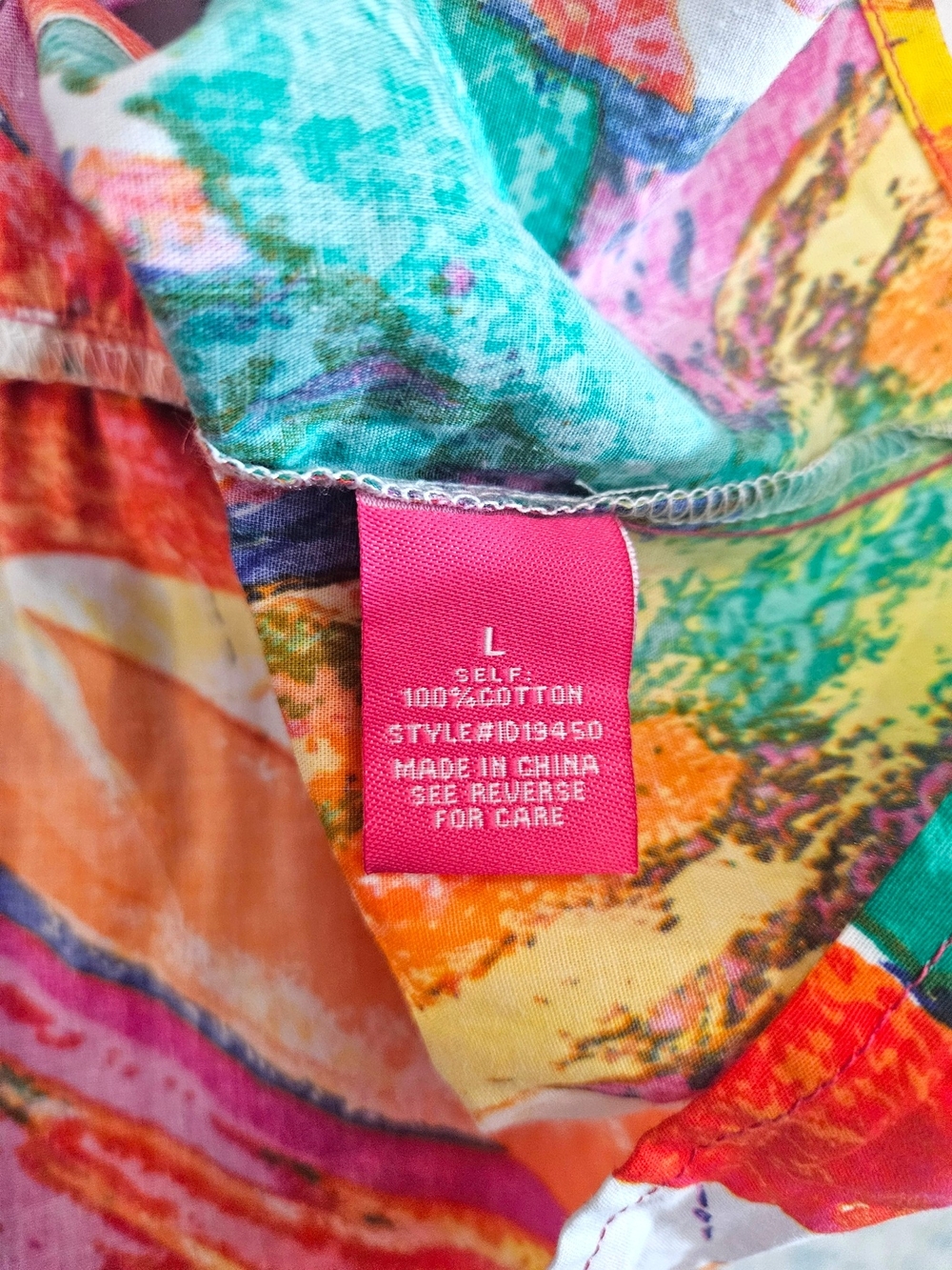 NWT Flying Tomato "View From The Meadow" Rainbow Colored Poplin Dress - Picture 7 of 8